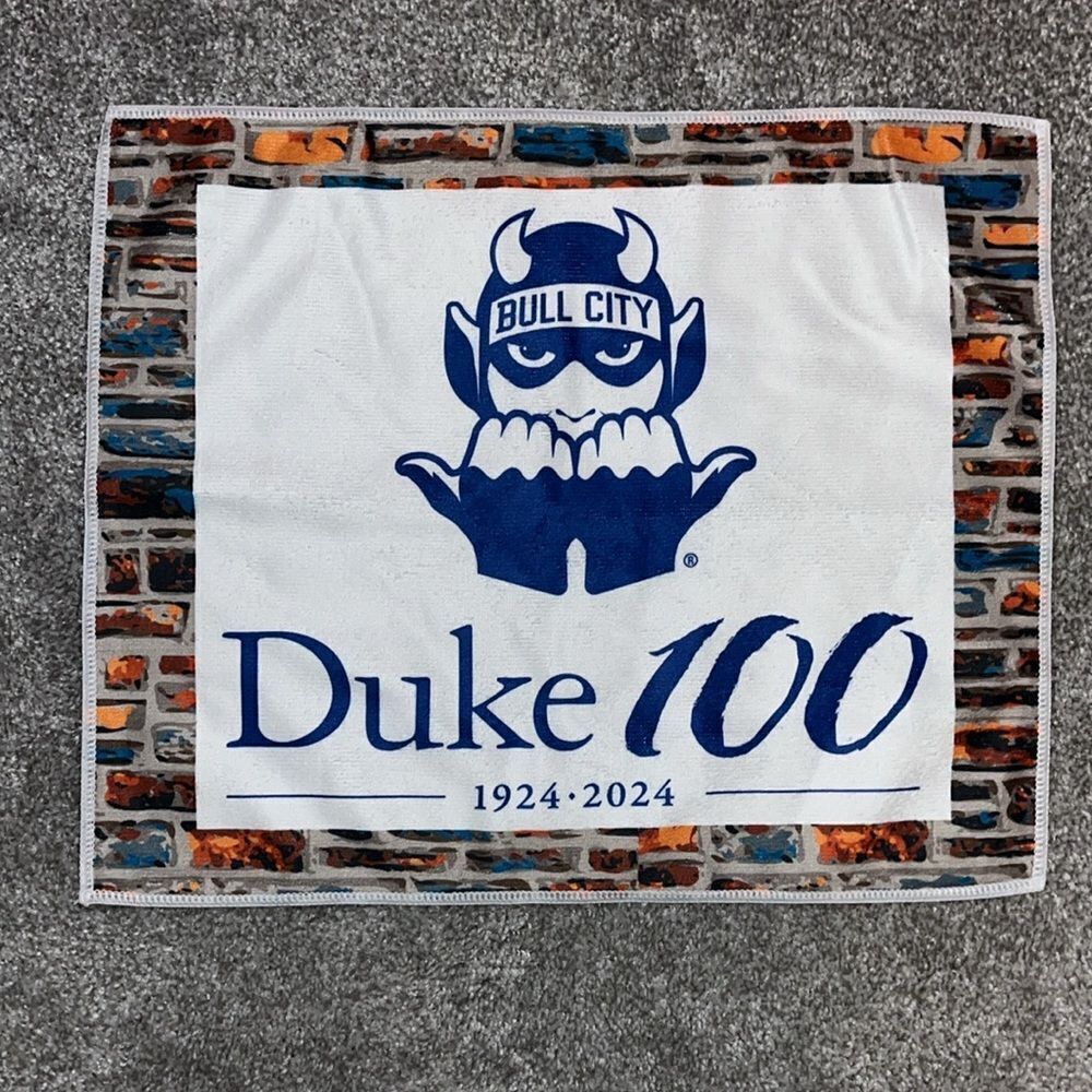 Duke University Football Blue Devils 100 year-Bull City Brick Rally Golf Towel